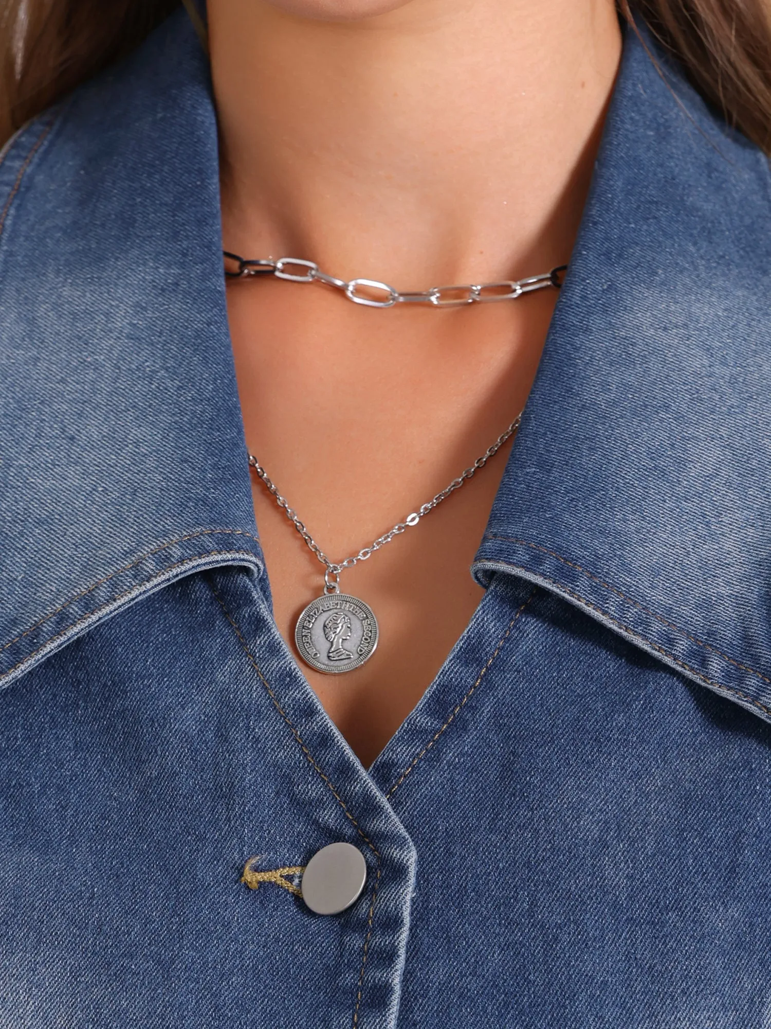 Sleeveless Collared Button Down Denim Vest sold by Allegra K product image thumbnail 4