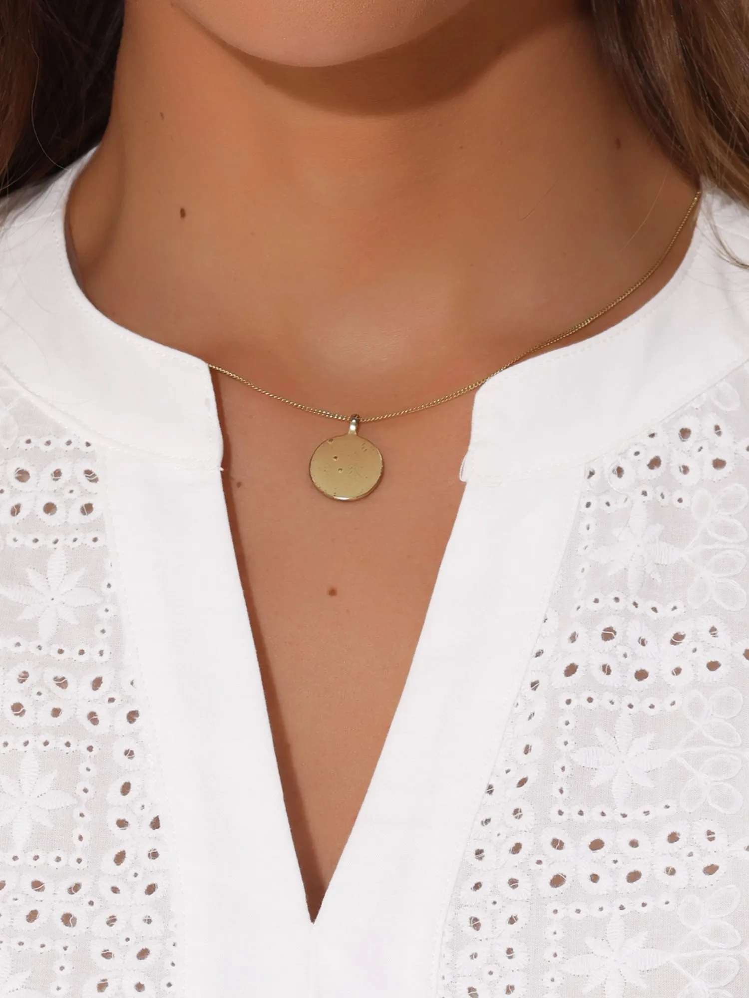 Eyelet Swiss Dots Puff Sleeves Notch Neck Blouse sold by Allegra K product image thumbnail 4