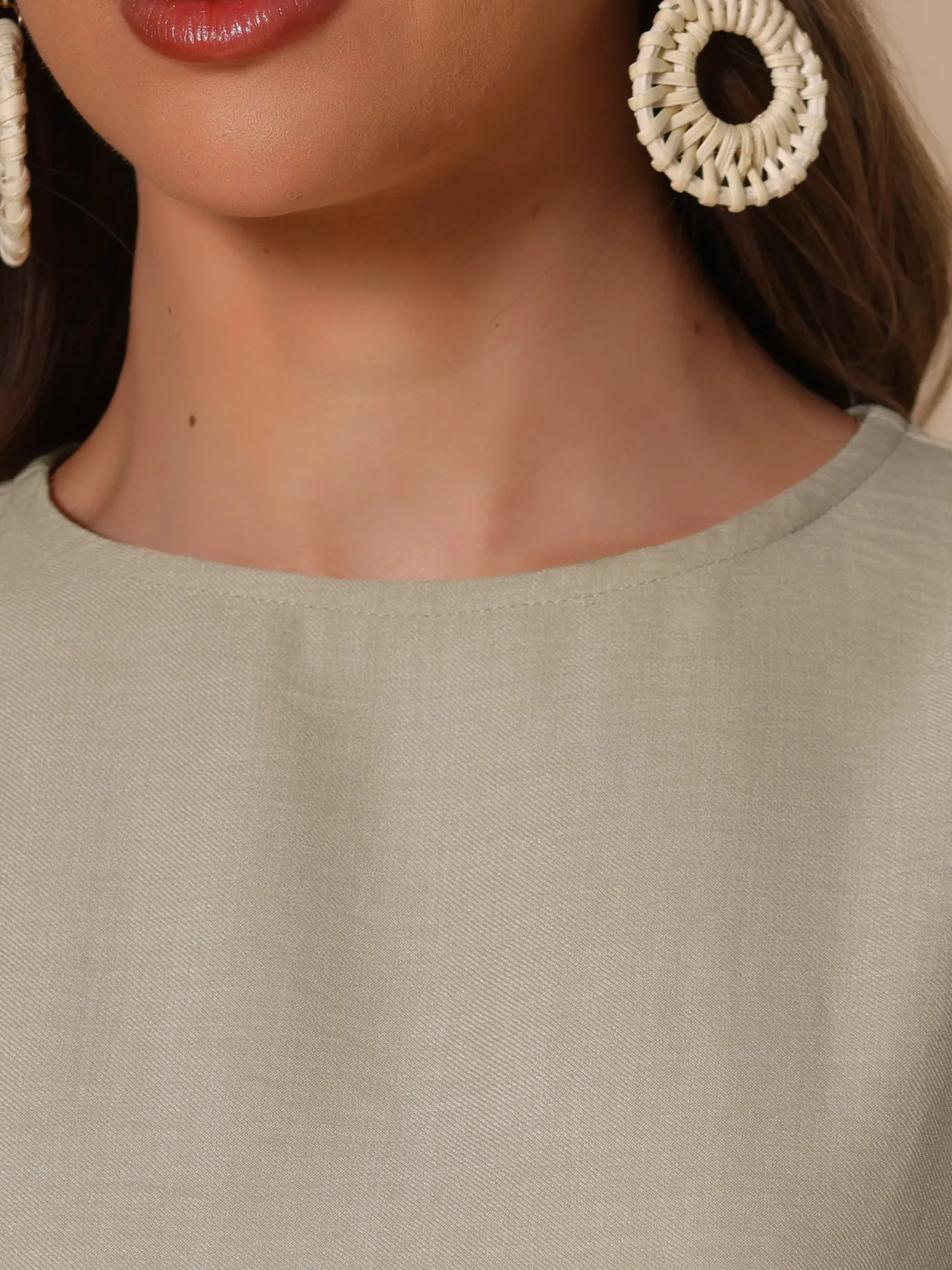 Sleeveless Belted Lace-Up Solid Mini Dress Sundress sold by Allegra K product image thumbnail 4