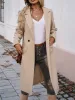 Wool Blend Notched Lapel One Button Long Sleeves Winter Pea Coat sold by Allegra K