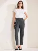 High Waist Pocketed Straight Leg Ankle Pants Slacks sold by Allegra K