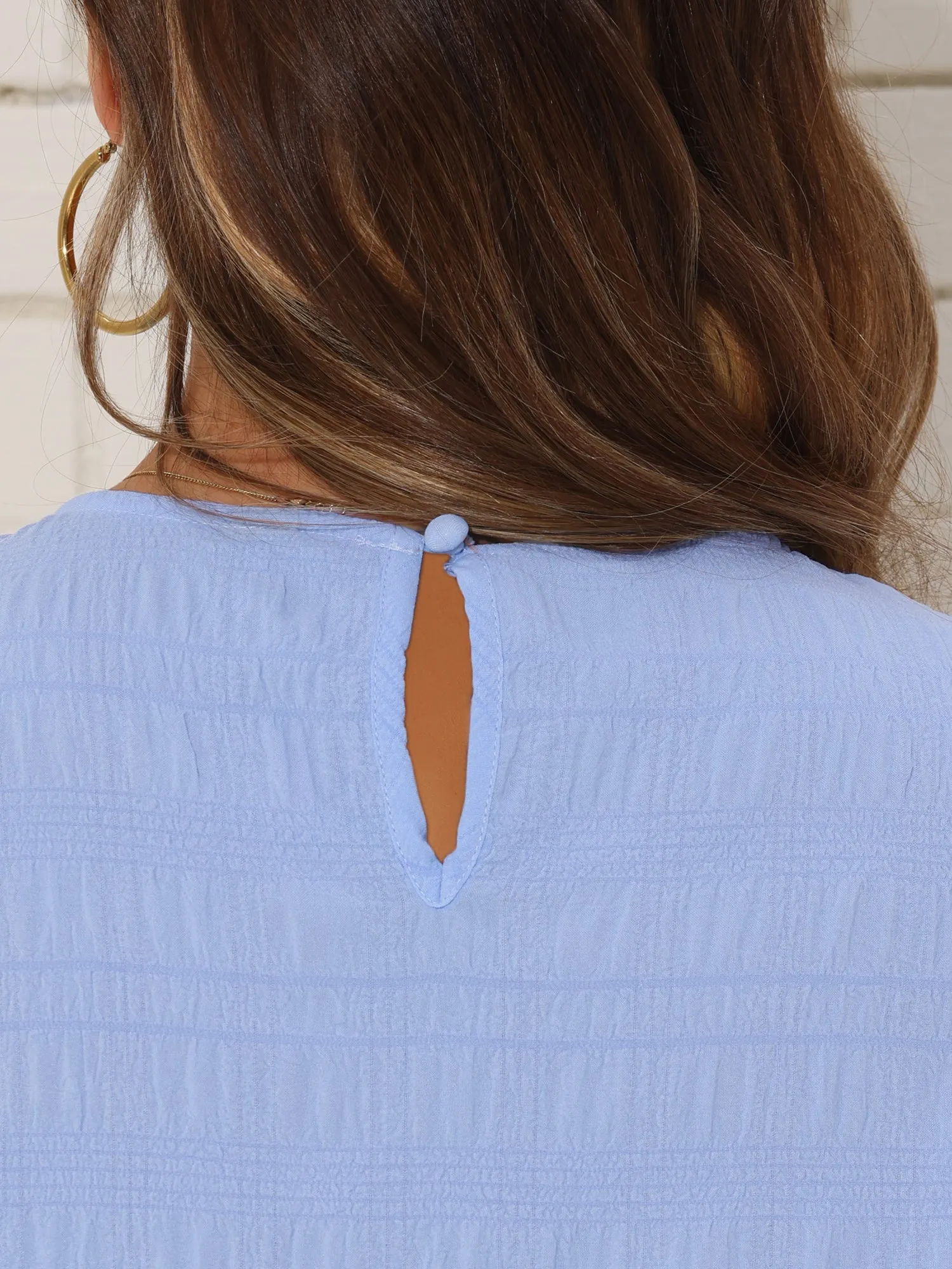 Sleeveless Round Neck Ruffle Hem Textured Casual Mini Dress sold by Allegra K product image thumbnail 4