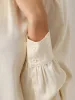 Chain Key Hole Puff Long Sleeves Work Blouse sold by Allegra K
