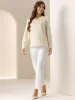 Chain Key Hole Puff Long Sleeves Work Blouse sold by Allegra K