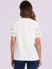 Casual Crew Neck Short Sleeve Eyelet Blouse sold by Allegra K