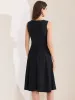 Crew Neck Sleeveless Pocketed A-Line Midi Dress sold by Allegra K