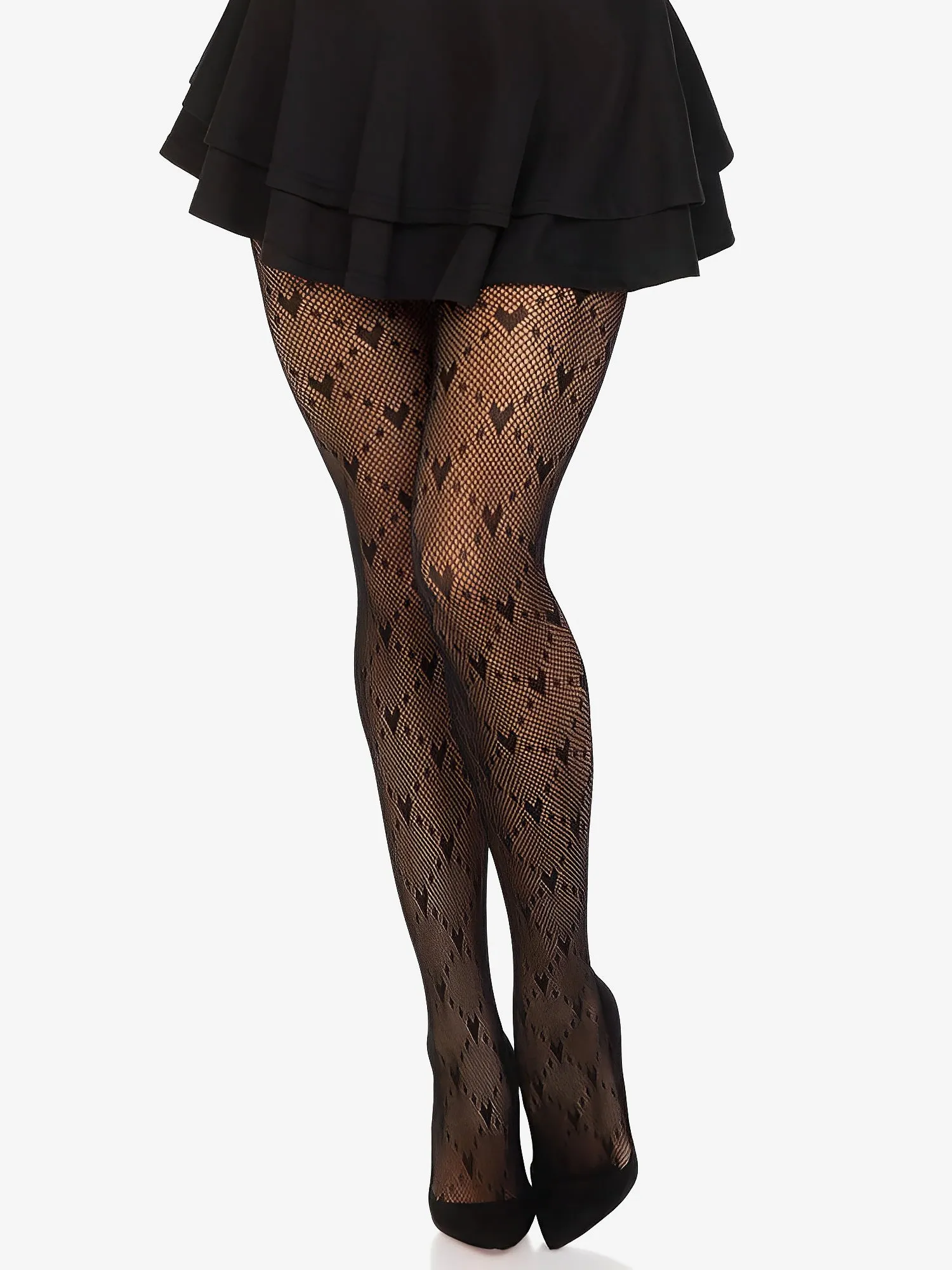 2 Pairs Heart Pattern Stockings Pantyhose sold by Allegra K product image thumbnail 3