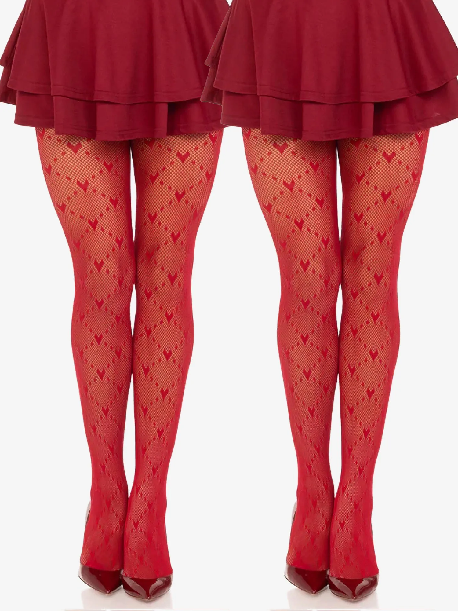 2 Pairs Heart Pattern Stockings Pantyhose sold by Allegra K product image thumbnail 5