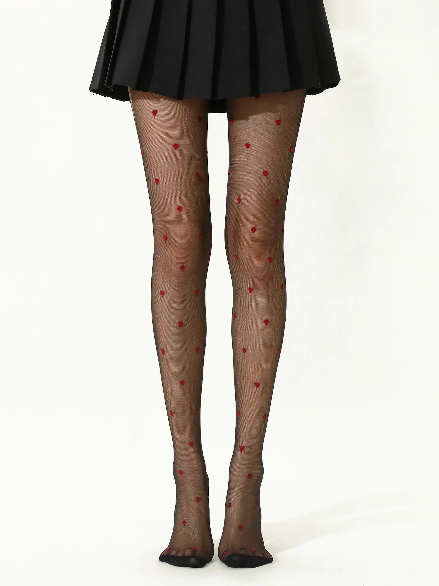 2 Pairs Red Heart 15D Stockings Pantyhose sold by Allegra K product image thumbnail 2