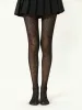 2 Pairs Black Leopard Print Thin Stockings Pantyhose sold by Allegra K