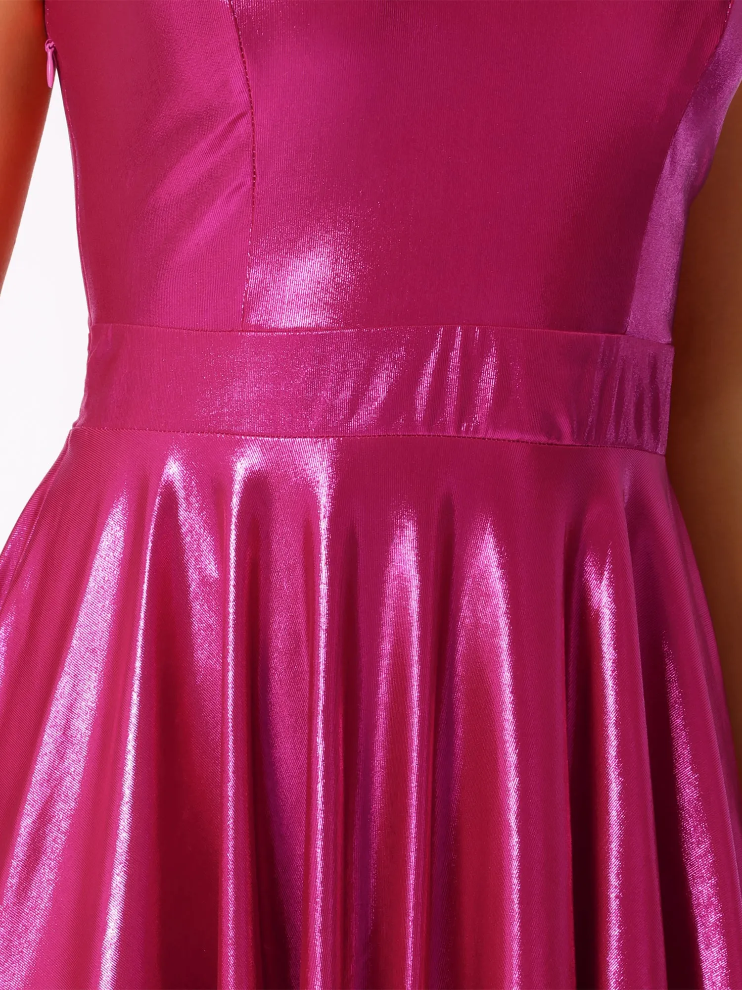 Metallic Sleeveless Party Mini A-Line Dress sold by Allegra K product image thumbnail 4