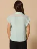 Solid Stand Collar Ruffle Sleeve Casual Blouse sold by Allegra K
