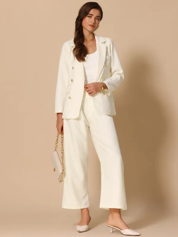 2 Pieces Dressy Business Work Office Casual Outfits Blazer Pantsuits Set sold by Allegra K