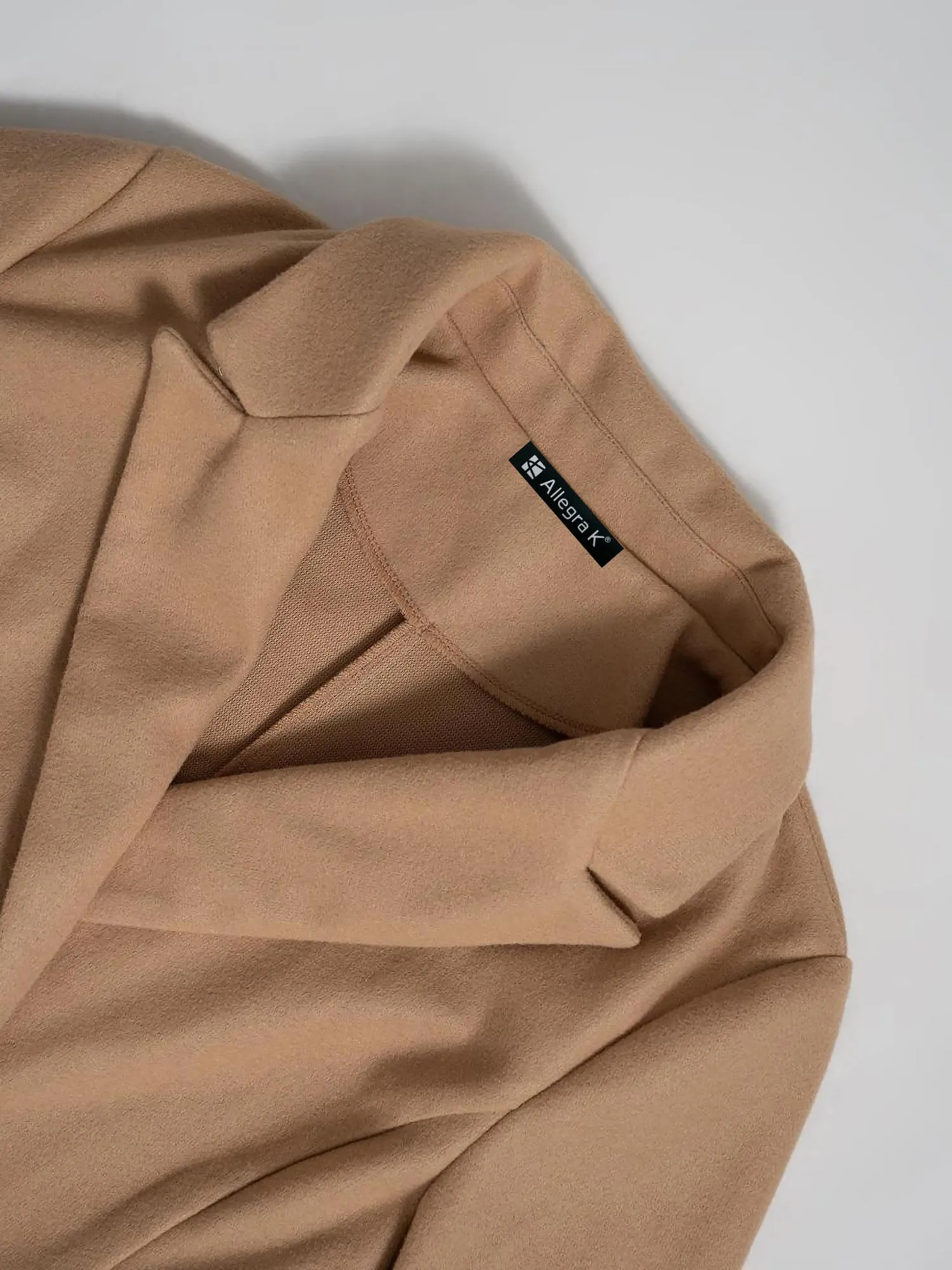 Versatile with Side Pockets Solid Color Double Breasted Mid-Length Pea Coat sold by Allegra K product image thumbnail 5