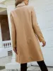 Versatile with Side Pockets Solid Color Double Breasted Mid-Length Pea Coat sold by Allegra K