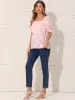 Smocked Square Neck Textured Peplum Blouse sold by Allegra K