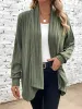 Long Sleeve Solid Color Open Front Cardigants sold by Allegra K