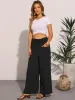 Casual Wide Leg Elastic Waist Pocketed Pants sold by Allegra K