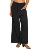 Casual Wide Leg Elastic Waist Pocketed Pants sold by Allegra K