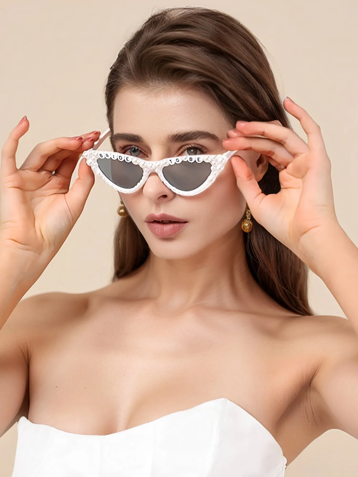 Faux Pearl Decor Wedding Sunglasses sold by Allegra K product image thumbnail 2