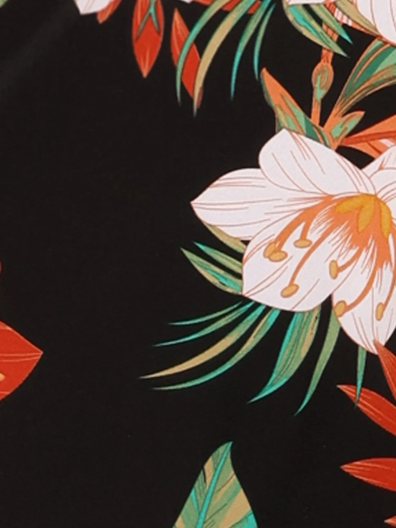 Floral Tropical Pocketed Elastic Waist Flowy Midi Skirt sold by Allegra K product image thumbnail 4