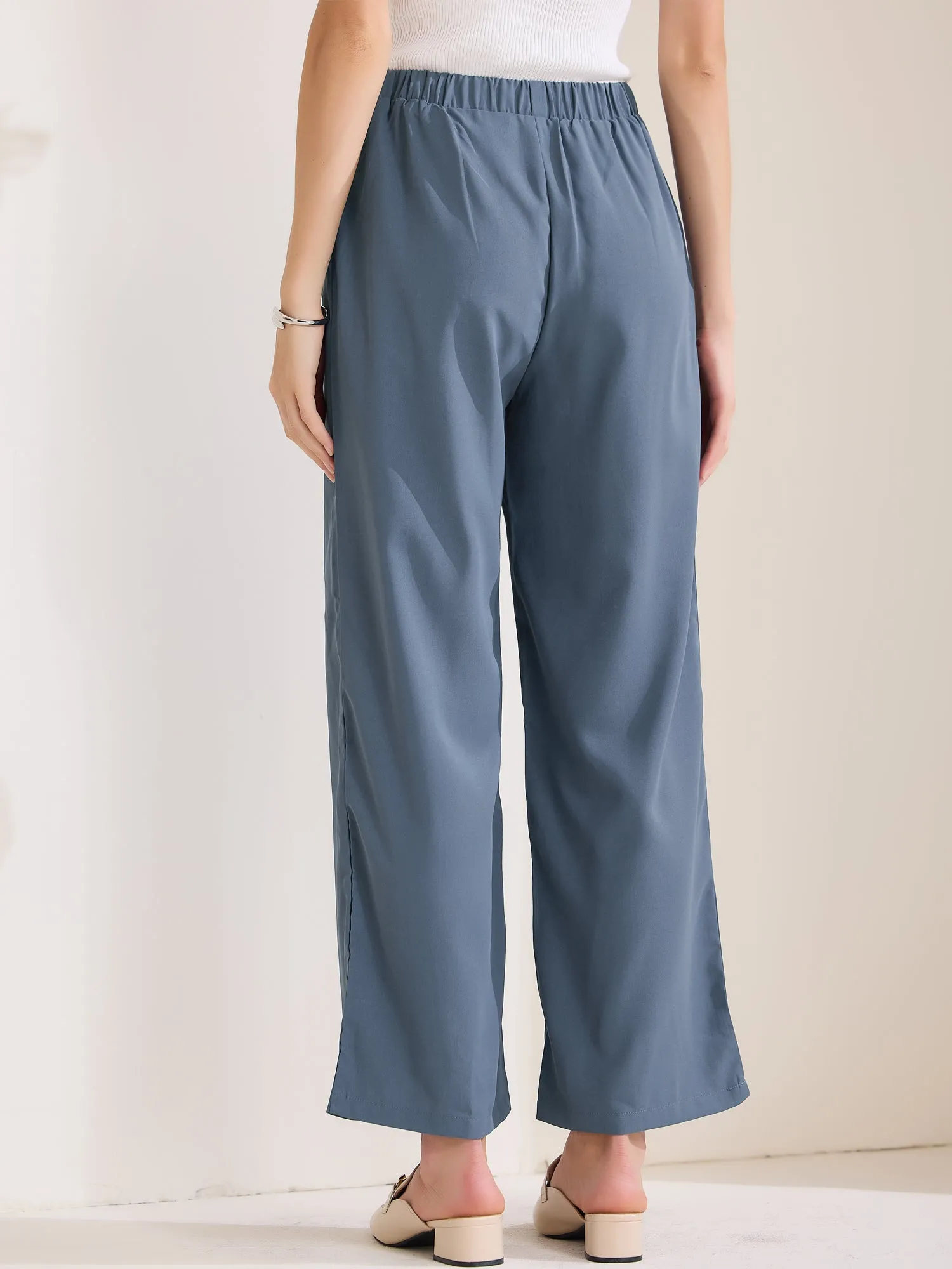 Dressy Casual Wide Leg Pocketed Business Work Suit Pants sold by Allegra K product image thumbnail 3