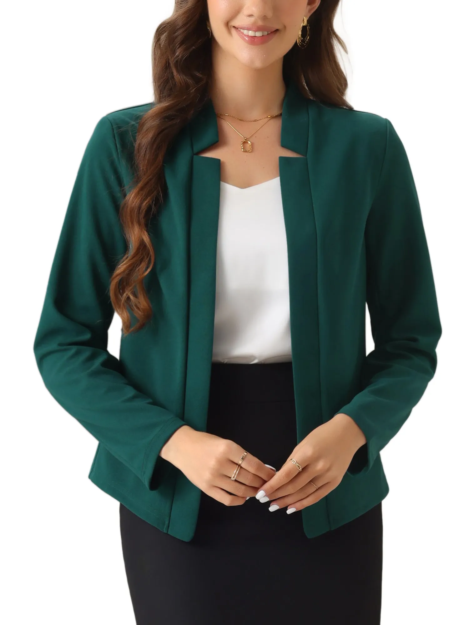 Open Front Long Sleeve Business Work Office Blazer sold by Allegra K product image thumbnail 5
