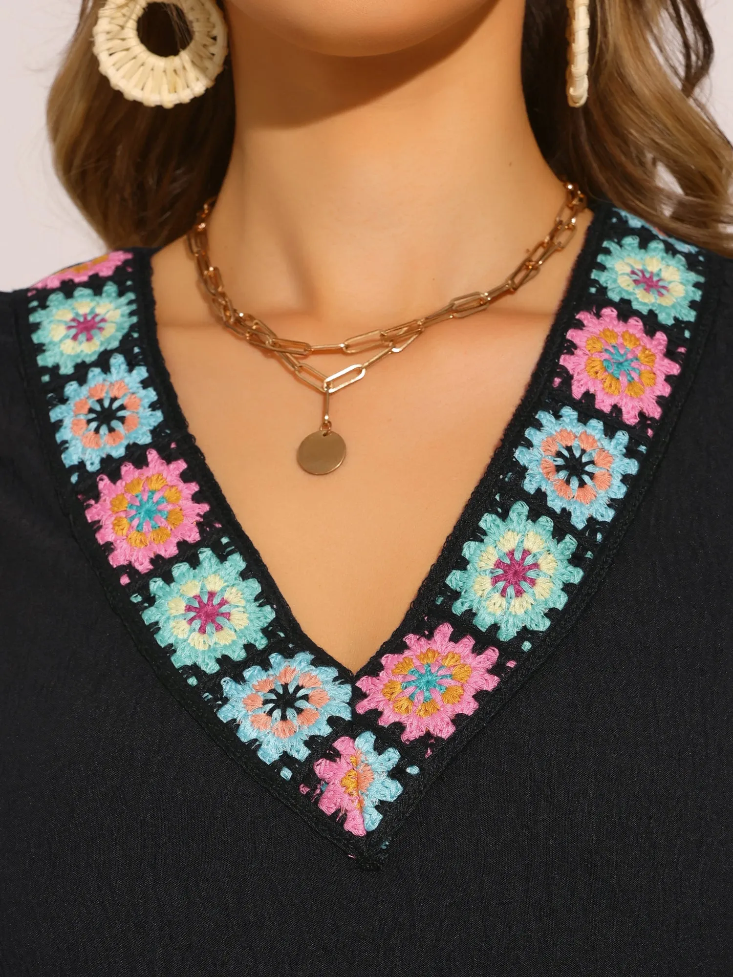 Sleeveless V Neck Casual Summer Floral Tops sold by Allegra K product image thumbnail 4