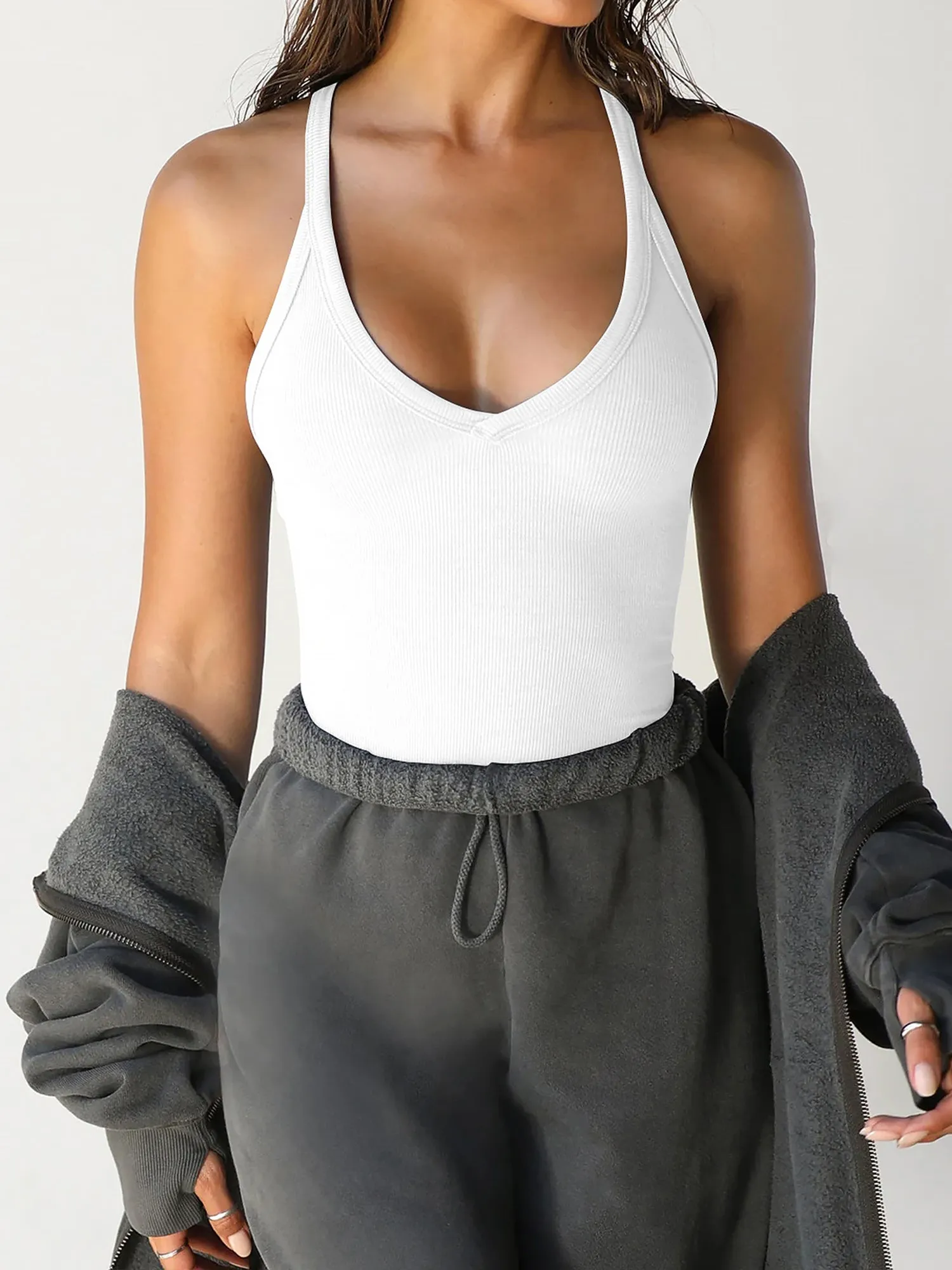 Solid Color Sleeveless Knitted Tank Top sold by Allegra K product image thumbnail 3