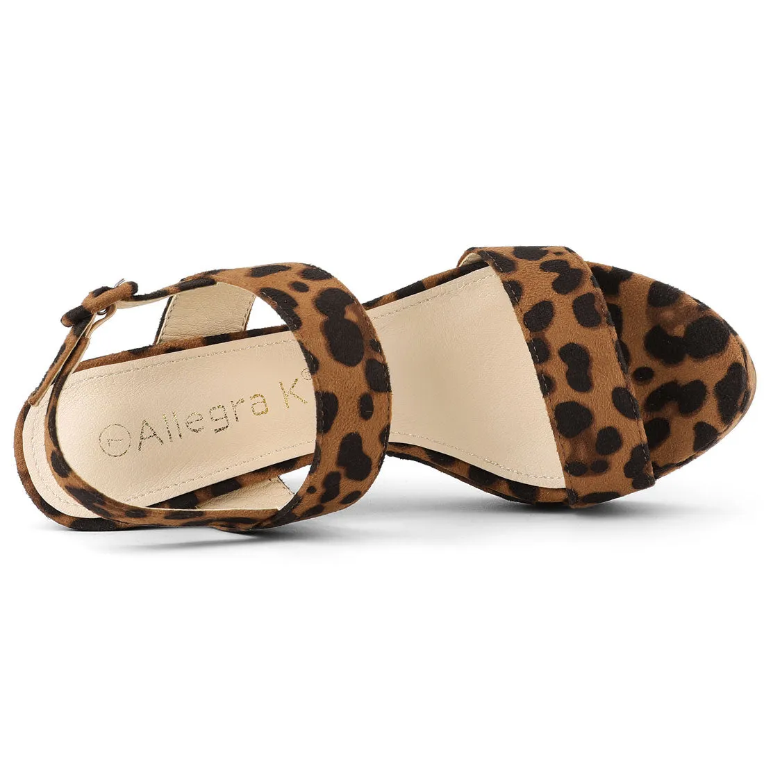 Platform Chunky High Heel Faux Suede Slingback Sandals sold by Allegra K product image thumbnail 5