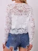 Lace Long Sleeves Open Front Cropped Shrug sold by Allegra K
