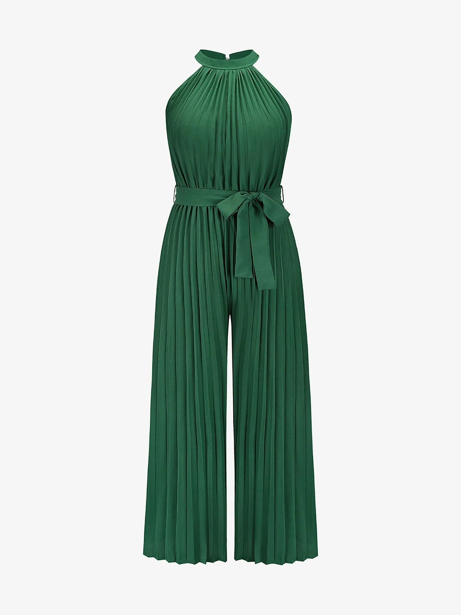 Halter Neck Sleeveless Pleated Wide Leg Jumpsuits sold by Allegra K product image thumbnail 4