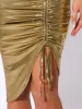 Ruched High Waisted Party Club Bodycon Midi Skirt sold by Allegra K