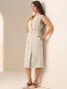 Sleeveless Notched Lapel Belted Blazer Dress sold by Allegra K