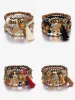 Bohemian Style Multi-Layered Wooden Beaded Bracelet sold by Allegra K