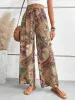 Paisley Floral Boho Elastic Waist Wide Leg Pants sold by Allegra K