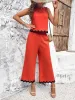 2 Pieces Colorblock Sleeveless Top & Wide Leg Pants Set sold by Allegra K