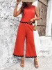 2 Pieces Colorblock Sleeveless Top & Wide Leg Pants Set sold by Allegra K