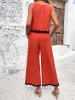 2 Pieces Colorblock Sleeveless Top & Wide Leg Pants Set sold by Allegra K