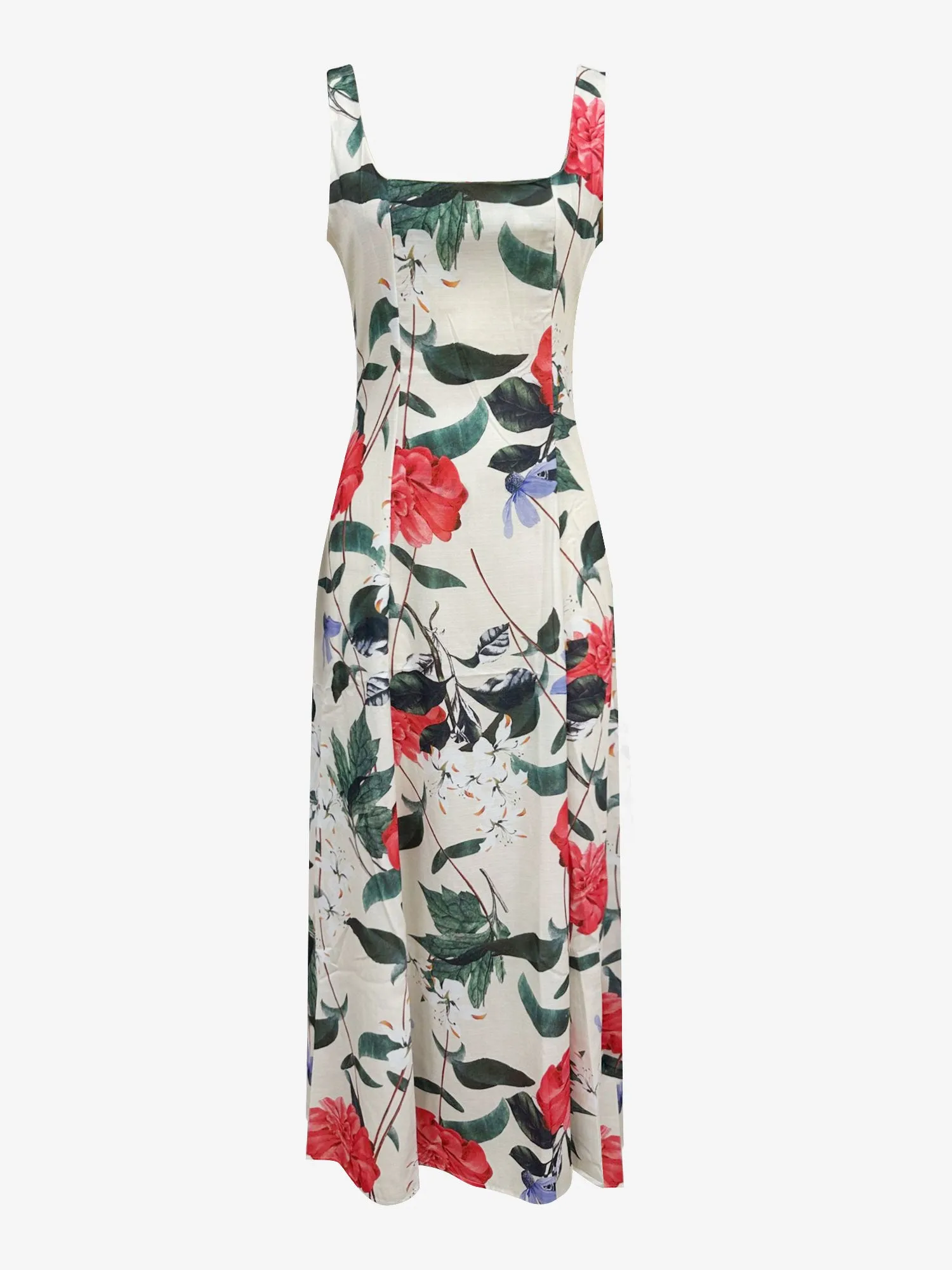 Floral Printed Sleeveless Square Neck Maxi Dress sold by Allegra K product image thumbnail 4