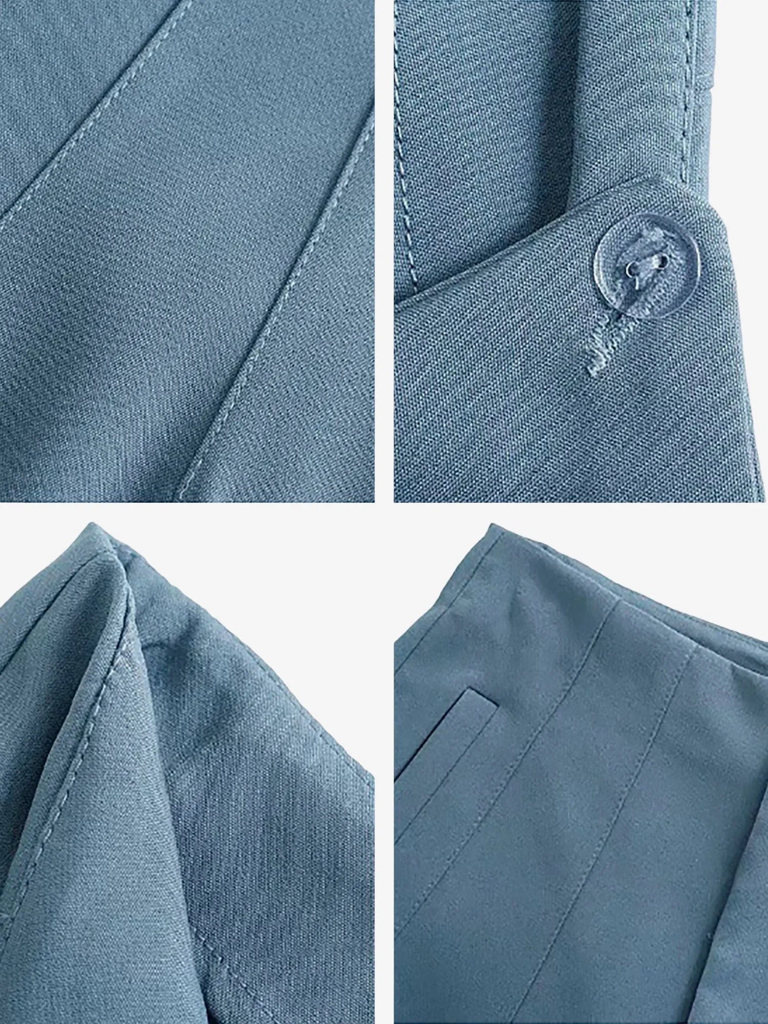 Tailored Cotton Solid Color Slim Fit Pleated Straight Leg Casual Office Pants sold by Allegra K product image thumbnail 3