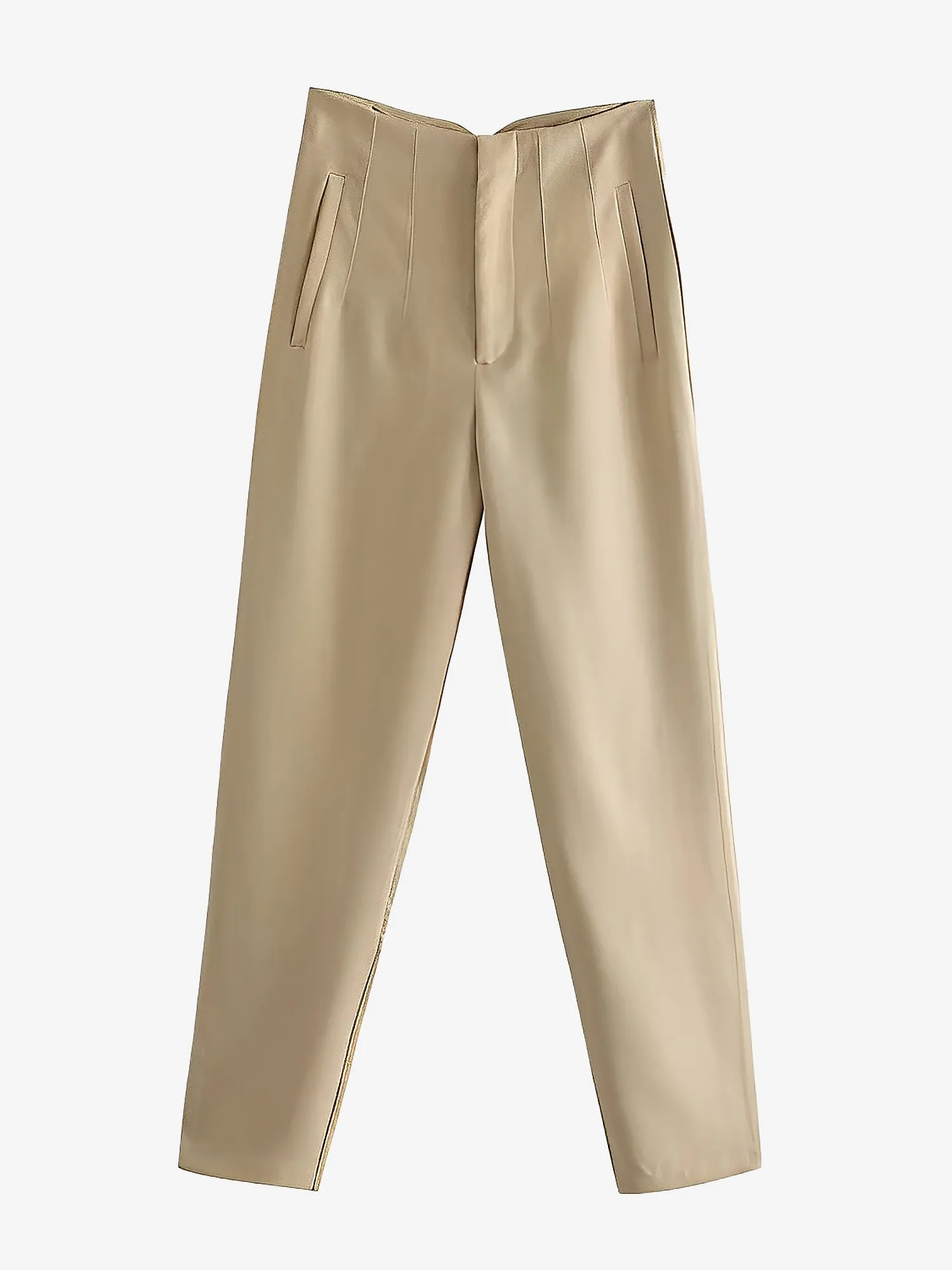 Slim Fit Solid Color Pleated Straight Leg Casual Pants sold by Allegra K product image thumbnail 3