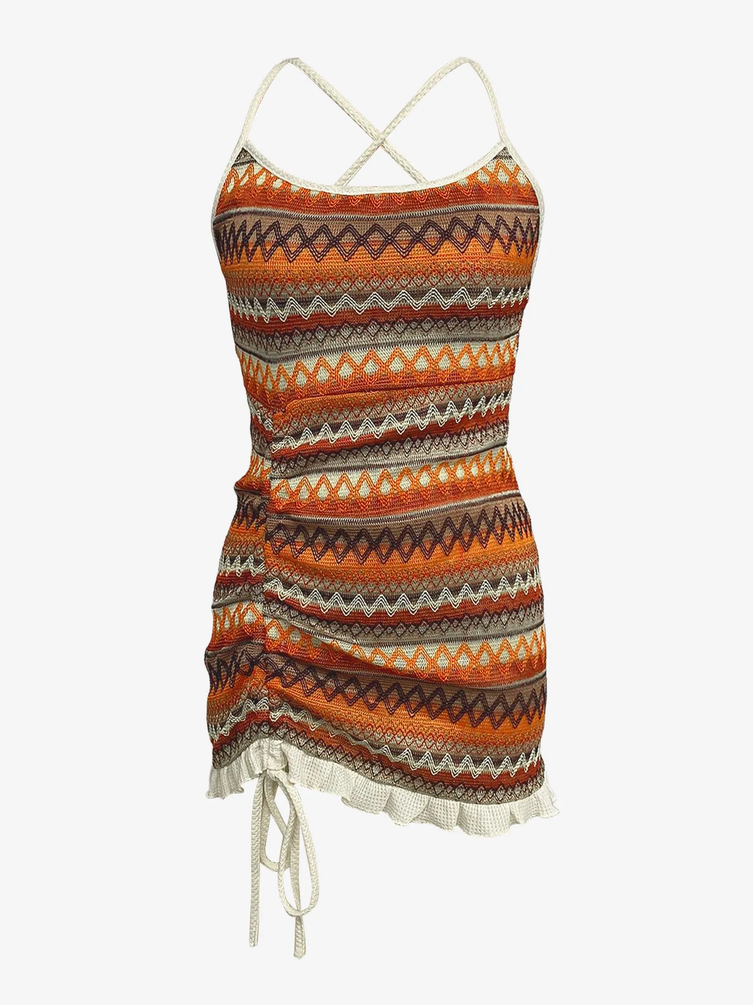 Spaghetti Strap Backless Boho Embroidered Dress sold by Allegra K product image thumbnail 5