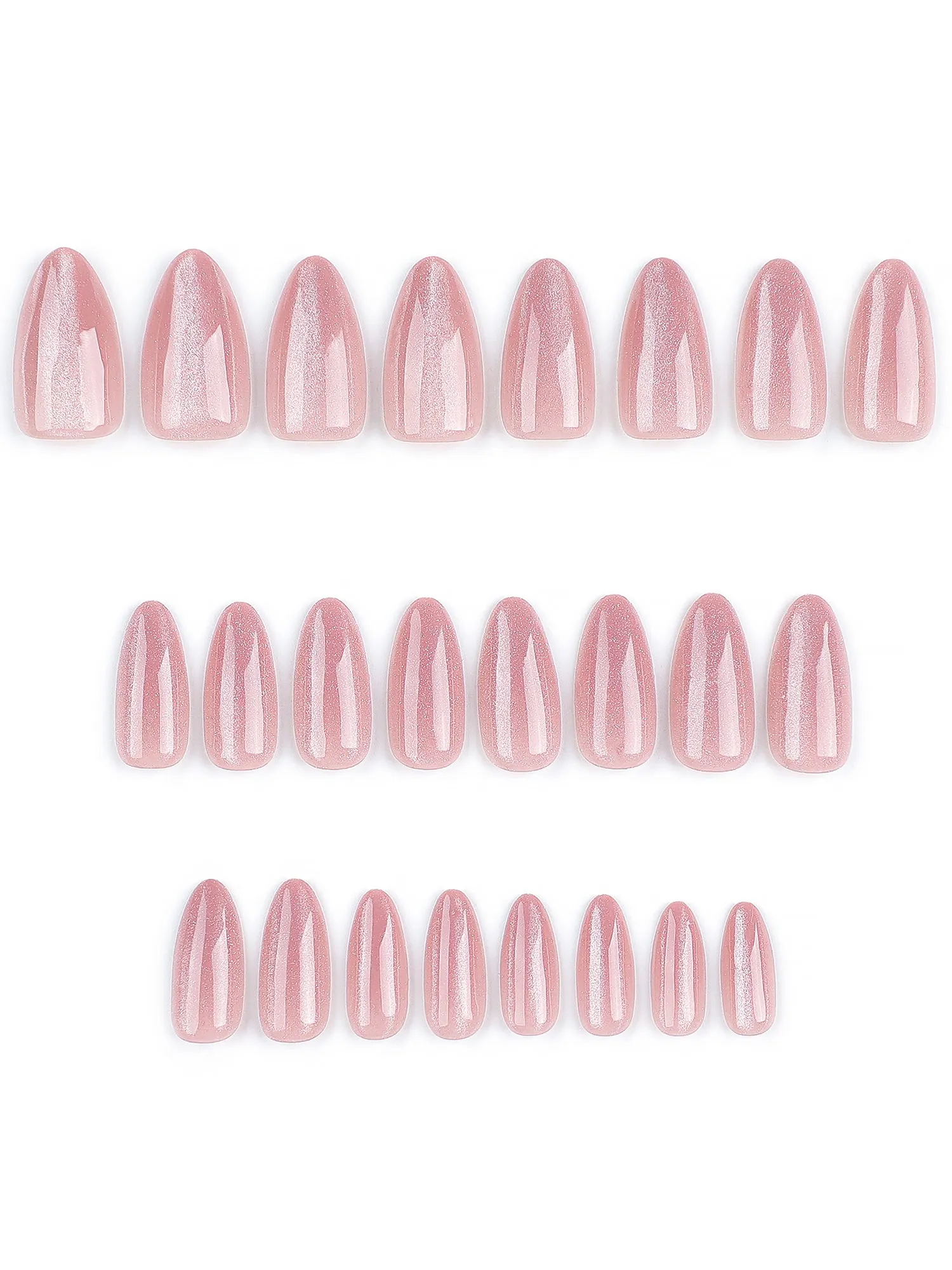 1 Pack Glitter Medium Almond Press-On Nails sold by Allegra K