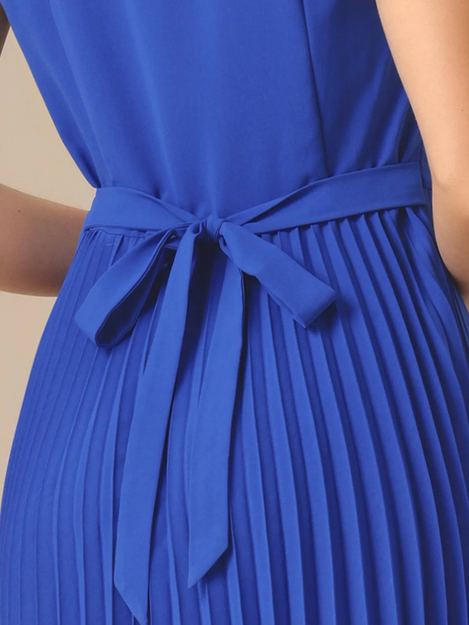 Collared V Neck Pleated Sleeveless Work Office Dress sold by Allegra K product image thumbnail 4