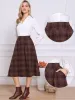 Plaid Vintage Pocketed Midi A-Line Skirt sold by Allegra K