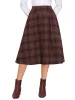 Plaid Vintage Pocketed Midi A-Line Skirt sold by Allegra K
