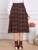 Plaid Vintage Pocketed Midi A-Line Skirt sold by Allegra K