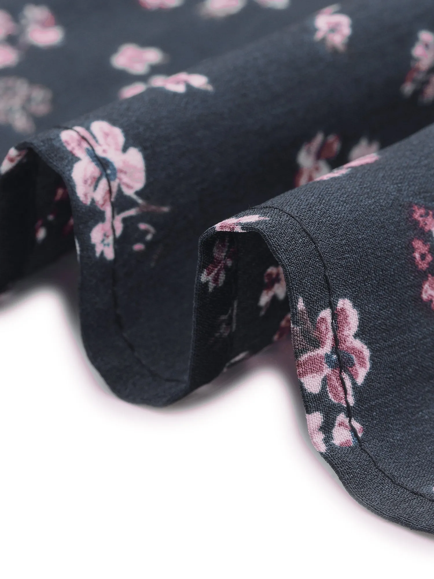 Floral Square Neck Buttoned Smocked Midi Dress sold by Allegra K product image thumbnail 5