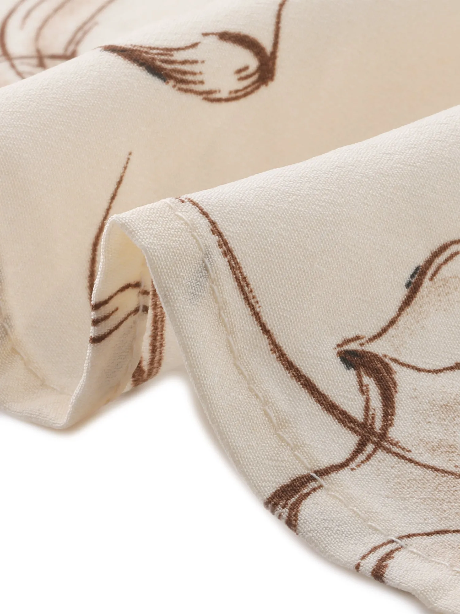 Notch Neck Floral Rolled-Up Long Sleeve Blouse sold by Allegra K product image thumbnail 5